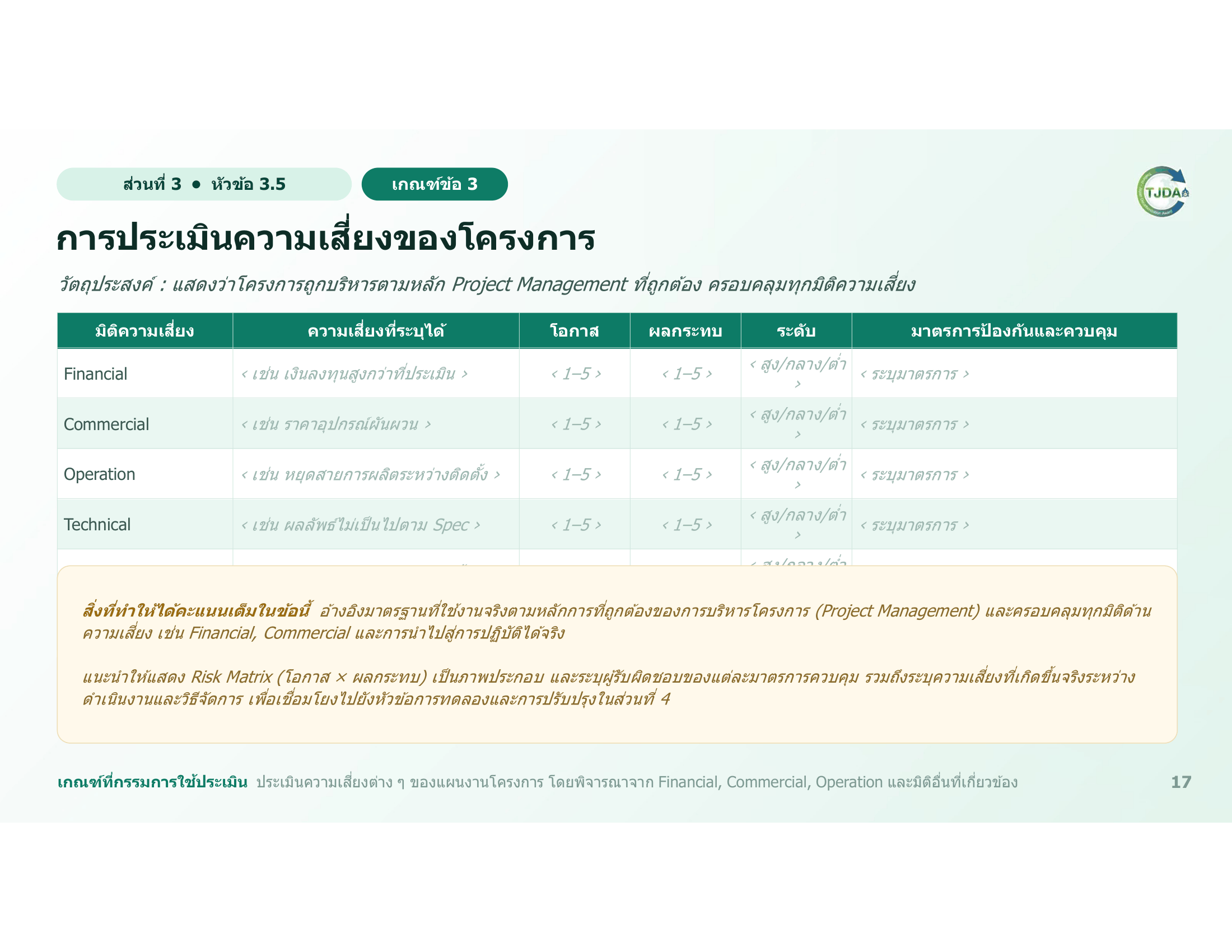 เอกสารภาพรวมTJDA 2027